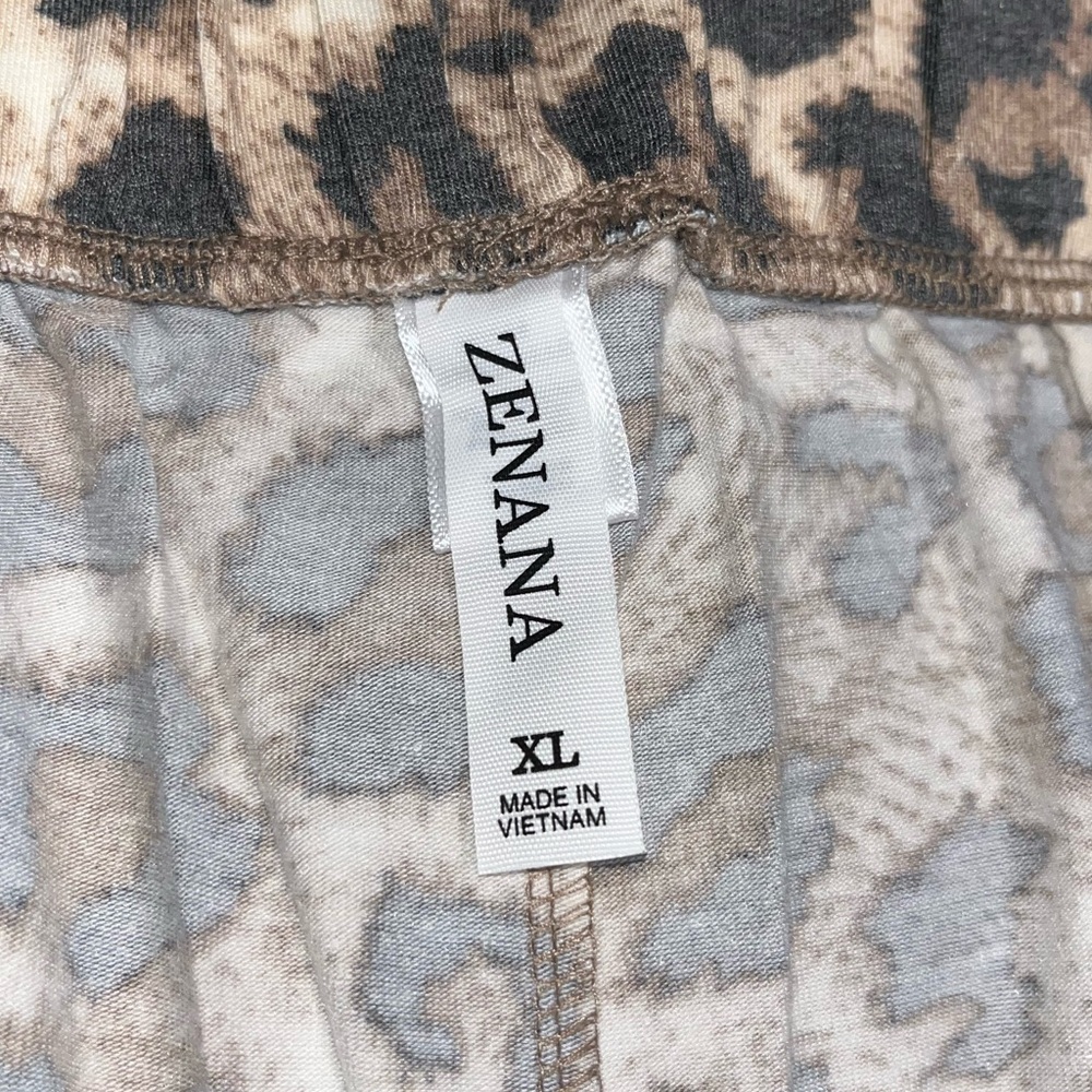 NEW! Zenana Hippie Harem Leopard Split Side Pants - Picture 11 of 16